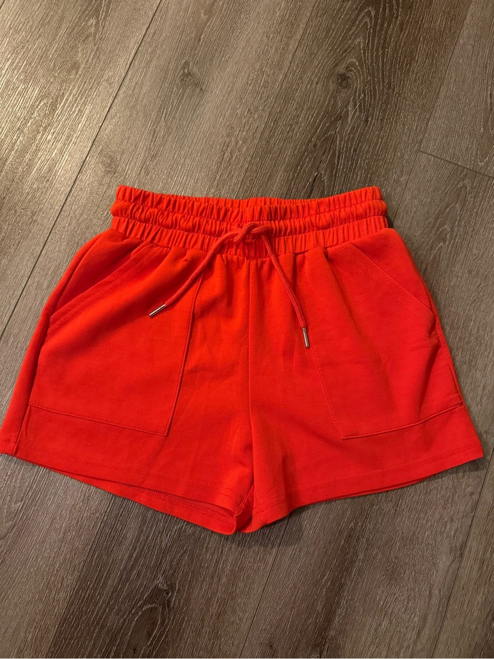 Happily Grey Red Drawstring Modal Athleisure Casua Shorts Size Small